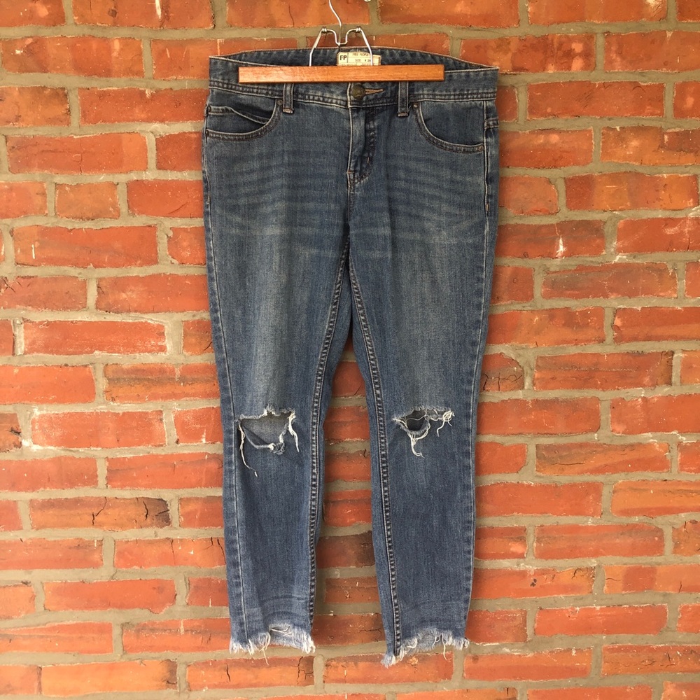 Free People Distressed Jeans